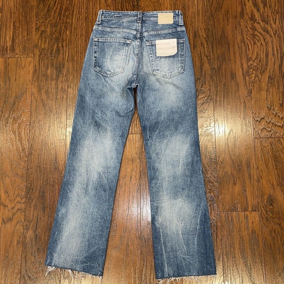 AG Adriano Goldschmied Women Kinsley Size 23 High Rise Pop Crop Jeans Raw Hem - Picture 5 of 9